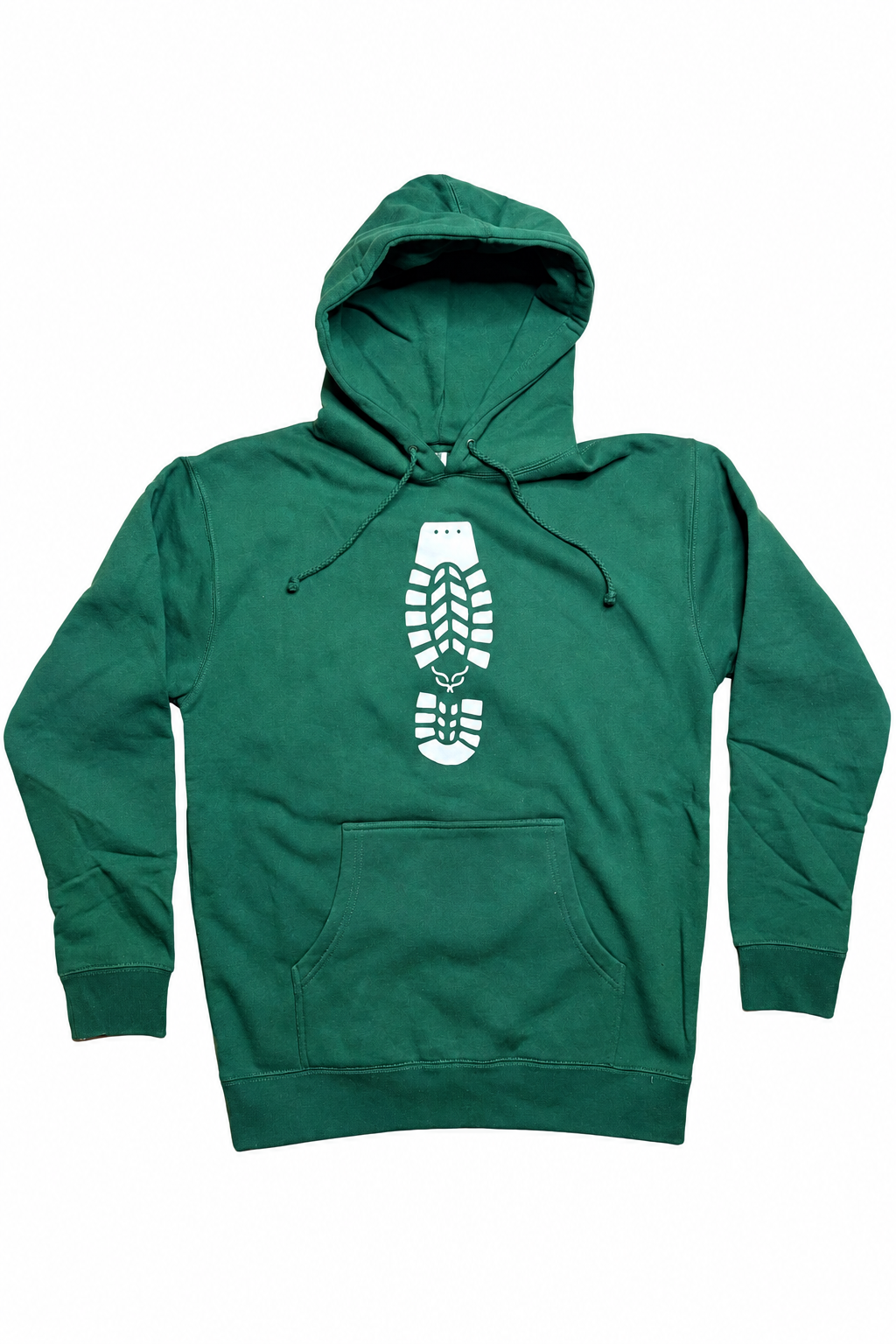 Green Tele Stomp hoodie on white