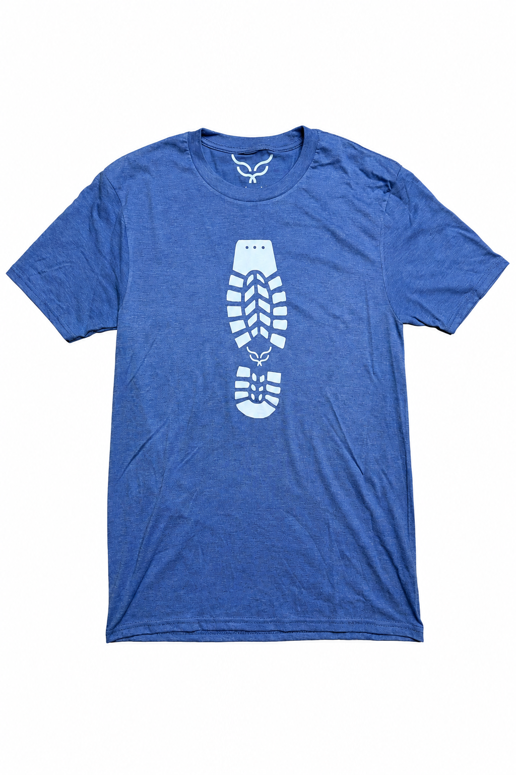 Heather Blue Tele Stomp T-shirt on white