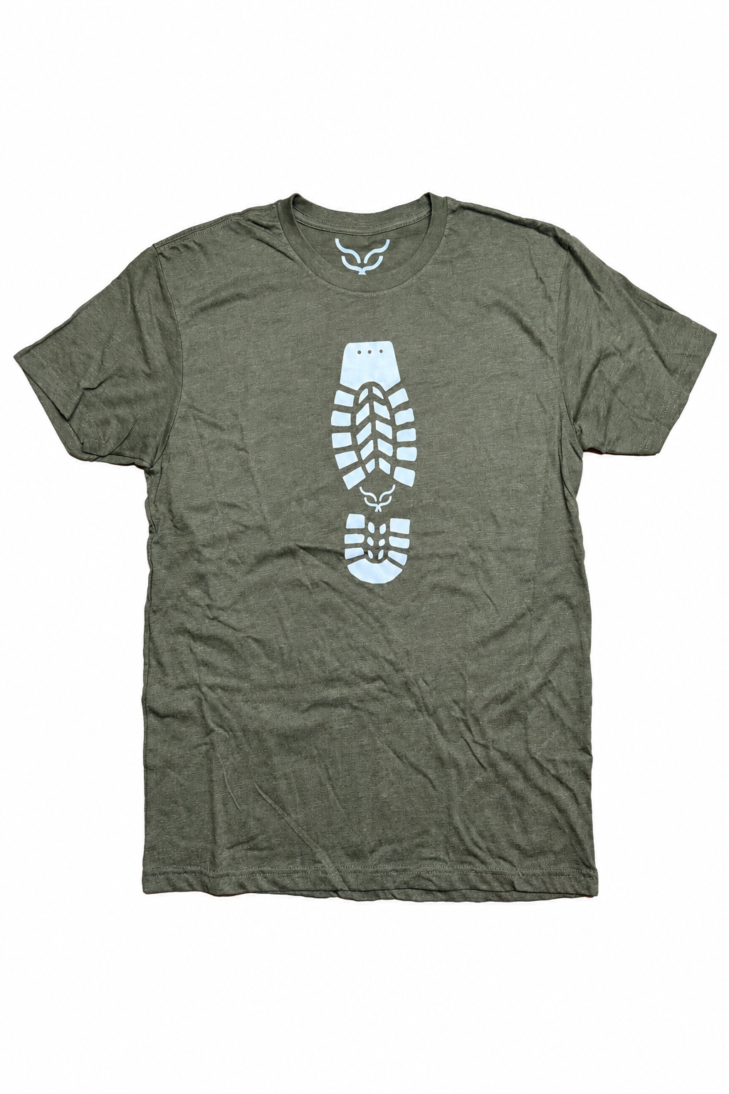 Heather Green Tele Stomp T-shirt on white