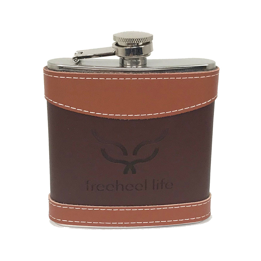 Freeheel Life Leather Wrapped Flask