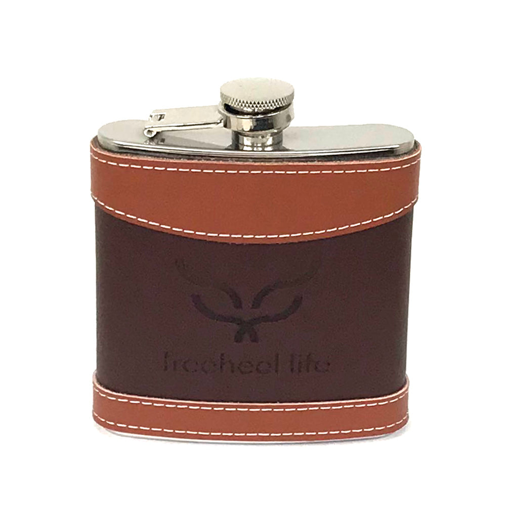 Freeheel Life Leather Wrapped Flask