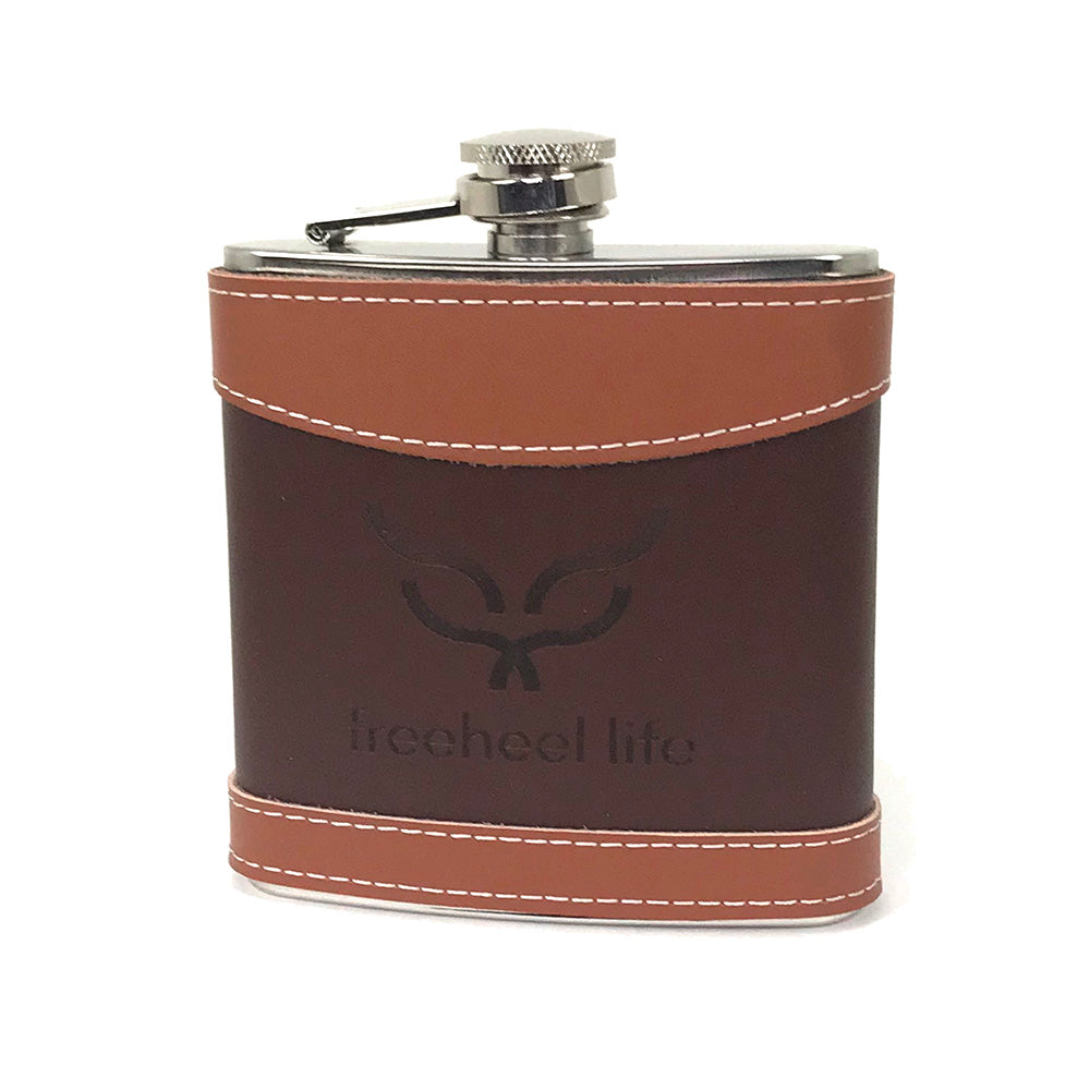 Freeheel Life Leather Wrapped Flask